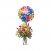 Le bouquet varié avec ballon Le bouquet varié avec ballon